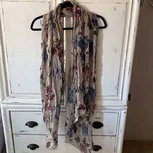 Beautiful Italian Sheer Floral Scarf